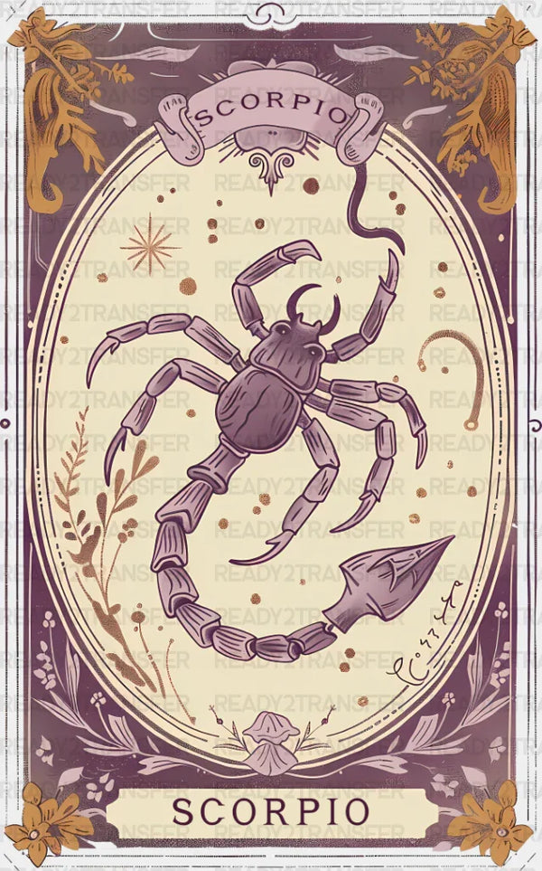 Scorpio Tarot Card - Zodiacs & Horoscopes DTF Transfer