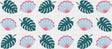 Sea Shells & Leaves - General Cup Wrap UV Sticker Permanent UV DTF Decal