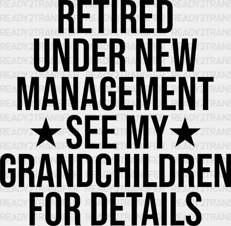 See My Grandchildren - Grandpa Dtf Heat Transfer Adult Unisex S & M (10’’) / Dark Color Design