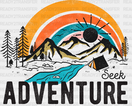 Seek Adventure - Outdoor Dtf Heat Transfer Adult Unisex S & M (10’) / Black