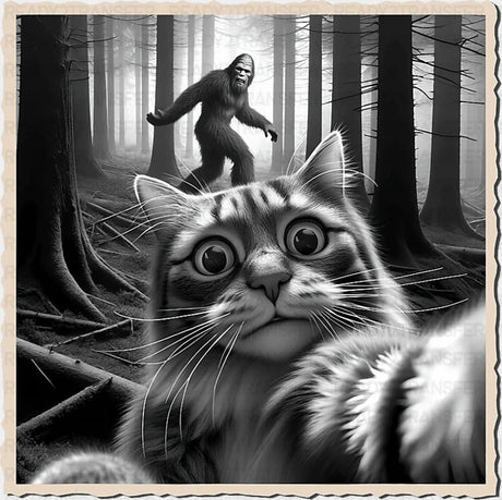 Selfie With Sasquatch - Cats DTF Transfer