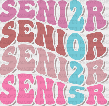 Senior 2025 Vertical Design - Graduation Iron On Dtf Transfer