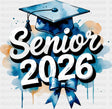 Senior 2026 Blue Cloud - Graduation DTF Transfer
