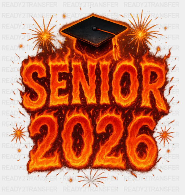 Senior 2026 Fire - Graduation DTF Transfer