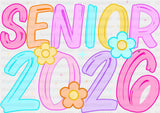 Senior 2026 Pink Design - Graduation DTF Transfer