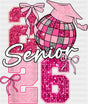 Senior 2026 Pink Disco Ball - Graduation DTF Transfer