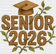 Senior 2026 Wood Design - Graduation DTF Transfer