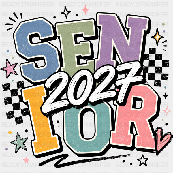 Senior 2027 Colorful Oldschool - Senior DTF Transfers