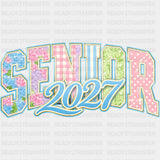 Senior 2027 Floral - Senior DTF Transfers