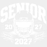 Senior 2027 Football - Senior DTF Transfers - Adult Unisex - S & M (10’’) / Light Color Design (See Imaging)