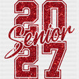 Senior 2027 Red Sequin - Senior DTF Transfers