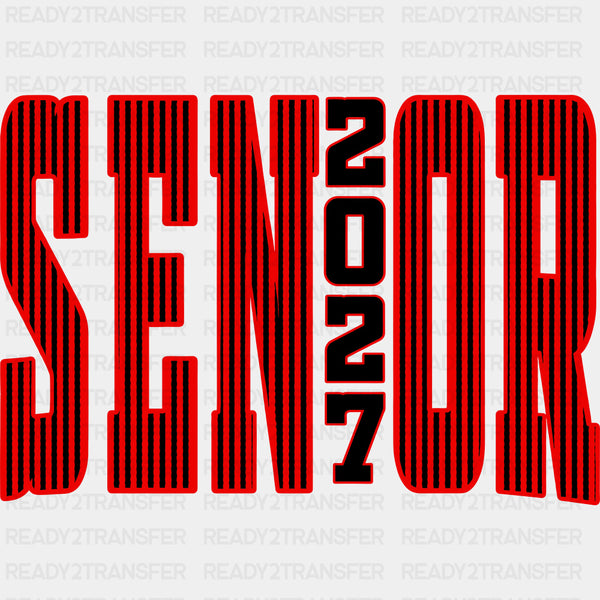 Senior 2027 Red Stripes - Senior DTF Transfers