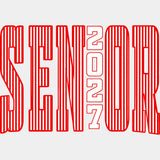 Senior 2027 Red Stripes - Senior DTF Transfers - Adult Unisex - S & M (10’’) / Light Color Design (See Imaging)