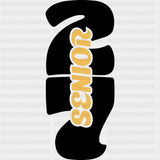 Senior 27 B&W - Senior DTF Transfers - Adult Unisex - S & M (10’’) / Dark Color Design (See Imaging)