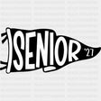 Senior 27 Flag B&W - Senior DTF Transfers - Adult Unisex - S & M (10’’) / Dark Color Design (See Imaging)