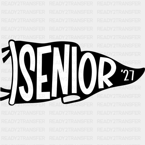 Senior 27 Flag B&W - Senior DTF Transfers