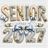 Senior Class Of 2027 Blue Ribbon - Senior DTF Transfers