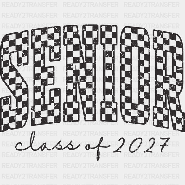 Senior Class Of 2027, Checker Pattern - Senior DTF Transfers