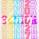 Senior Class Of 2027 Vibrant - Senior DTF Transfers - Adult Unisex - S & M (10’’) / Light Color Design (See Imaging)
