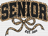 Senior EST 2026 - Graduation DTF Transfer Adult Unisex - S & M (10’’) / Dark Color Design (See Imaging)