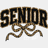 Senior Est. 2027 Leopard Print - Senior DTF Transfers - Adult Unisex - S & M (10’’) / Light Color Design (See Imaging)
