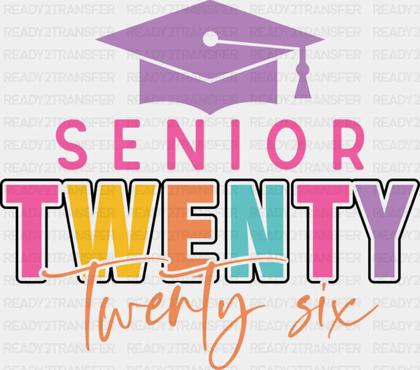 Senior Twenty Twenty Six Pink Cap - Graduation DTF Transfer
