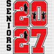 Seniors 2027 - Senior DTF Transfers - Adult Unisex - S & M (10’’) / Dark Color Design (See Imaging)