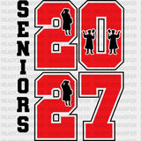 Seniors 2027 - Senior DTF Transfers - Adult Unisex - S & M (10’’) / Dark Color Design (See Imaging)