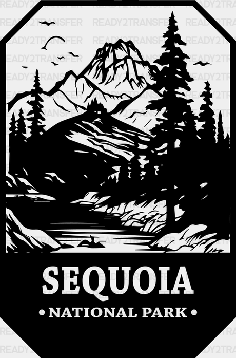 Sequoia National Park Design - Parks Dtf Transfers Adult Unisex S & M (10’) / Black