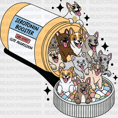 Seratonin Booster Dog Pills - Dogs Iron On Dtf Transfer