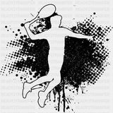 Serving, Dotted Design - Tennis DTF Transfers ready2transfer Dark Color Design (See Imaging)