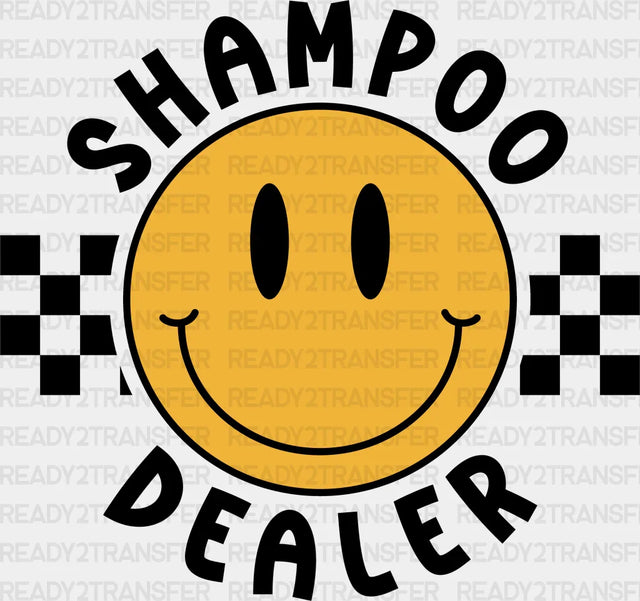 Shampo Dealer Design - Hair Stylist Dtf Heat Transfer Adult Unisex S & M (10’’) / Black