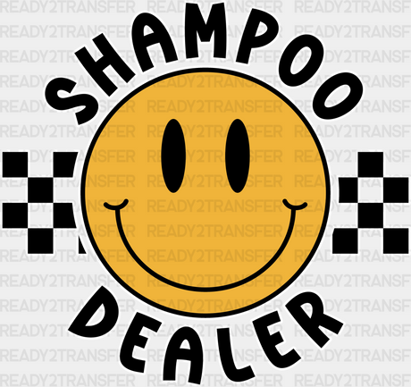 Shampo Dealer Design - Hair Stylist Dtf Heat Transfer Adult Unisex S & M (10’’) / White