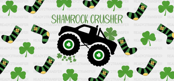 Shamrock Crusher Truck - St Patrick Cup Wrap UV Sticker Permanent UV DTF Decal