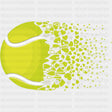 Shattered Ball - Tennis DTF Transfers ready2transfer