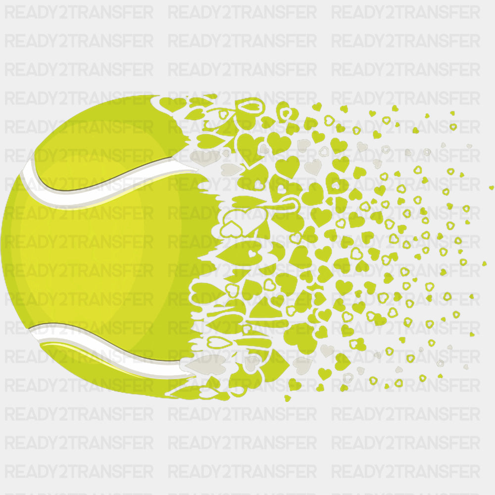Shattered Ball - Tennis DTF Transfers ready2transfer