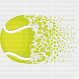 Shattered Ball - Tennis DTF Transfers ready2transfer