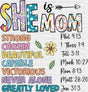 She Is Mom - Mother’s Day DTF Transfer Adult Unisex - S & M (10’’) / Dark Color Design (See Imaging)