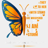 She Whispered Back, I Am The Storm - Leukemia DTF Transfers ready2transfer Light Color Design (See Imaging)