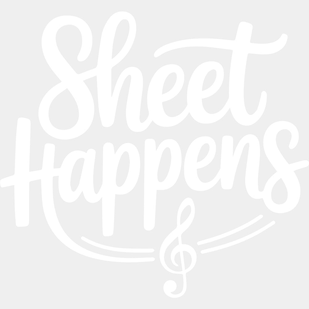 Sheet Happens - Music DTF Transfers ready2transfer Light Color Design (See Imaging)