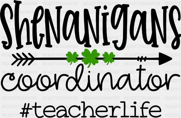 Shenanigans Coordinator St. Patrick's Day DTF Heat Transfer, Saint Patricks Day Design, St Paddys Day DTF