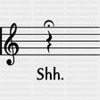 Shh. - Music DTF Transfers ready2transfer Dark Color Design (See Imaging)