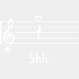 Shh. - Music DTF Transfers ready2transfer Light Color Design (See Imaging)
