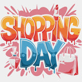 Shopping Day - Shopping DTF Transfers ready2transfer Light Color Design (See Imaging)