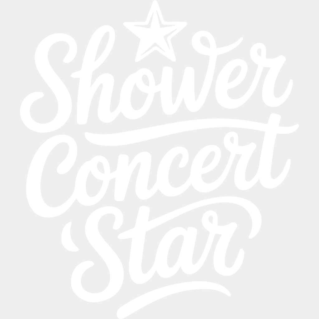 Shower Concert Star - Music DTF Transfers ready2transfer Light Color Design (See Imaging)