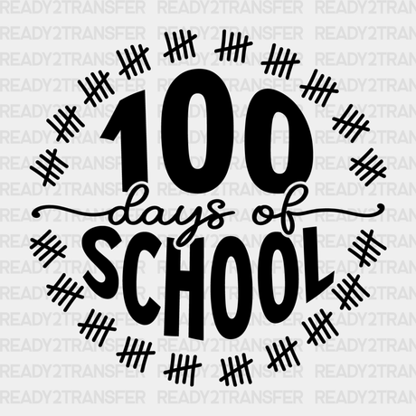 Simple 100 Days Of School Dtf Transfer