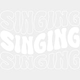 Singing, Wavy B&W Design - Singing DTF Transfers ready2transfer Light Color Design (See Imaging)