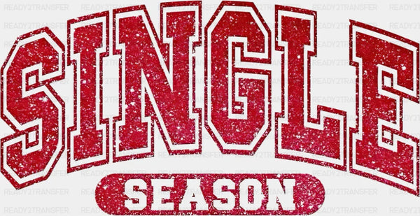 Single Season Red Glitter Design - Valentine's Day DTF Transfer