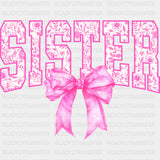 Sister, Pink Ribbon - Sister DTF Transfers ready2transfer