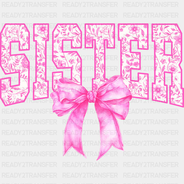 Sister, Pink Ribbon - Sister DTF Transfers